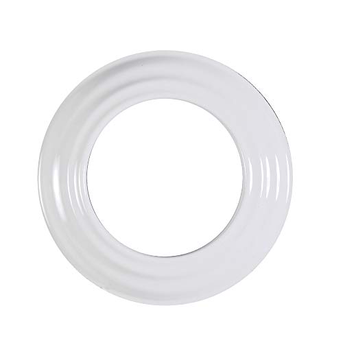 FIREFIX 1764 Email Rosette weiß, 4 cm breit, ø 120 mm - für 0,6 mm starke Ofenrohre von FIREFIX
