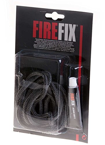 FIREFIX 2042 Keramikkordel als Rundkordel, Durchmesser ø 6 mm (grau) 2 m lang, inkl. hitzebeständigem Kleber von FIREFIX