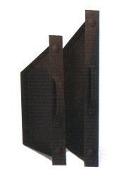 FIREFIX AK5010 Aschkasten mit Griff, konisch, Stahl schwarz, Höhe 40 mm zu Rost Nr. 4010/H, 430/300 x 300 mm (Breite x Tiefe) von FIREFIX