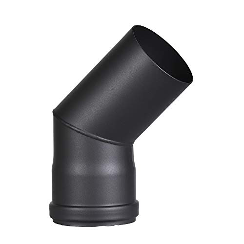 FIREFIX R100/B45 Pelletofenrohr-Bogen aus 1,2 mm starken Stahl in 100 mm Durchmesser, für Pelletöfen und Pelletfeuerstellen, Senotherm, schwarz, 45 Grad, ohne Tür FIREFIX R100/B45 Pelletofenrohr-Bogen aus 1,2 mm starken Stahl in 100 mm Durchmesser, für Pelletöfen und Pelletfeuerstellen, Senotherm, schwarz, 45 Grad, ohne Tür von FIREFIX
