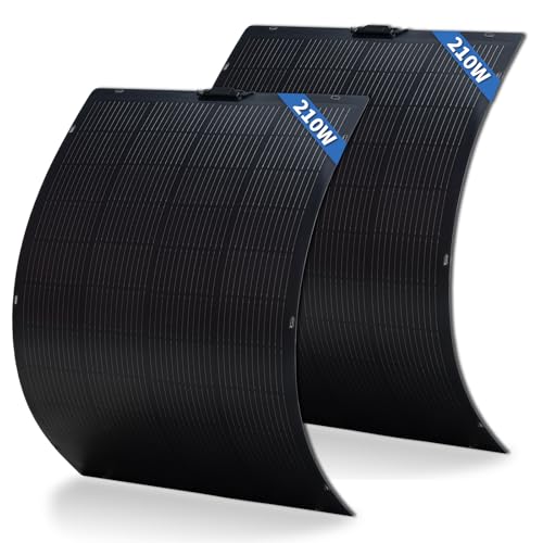 FIREFLY ENERGY 420W (2er-Pack 210 Watt) Flexibles Solarmodul Monokristallines Solarmodul Photovoltaikmodul Solarmodul für Wohnwagen, Boote, Dächer von FIREFLY ENERGY