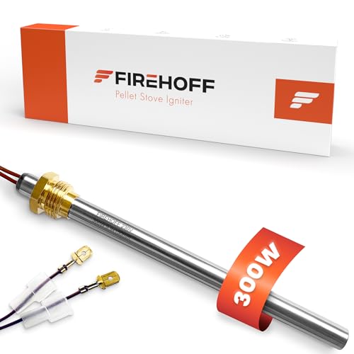 Zündkerze für Pelletofen - 300 W, 140/150 mm, Durchmesser 9,9 mm, 3/8 Gewinde mit Hülsen Zündkerze für Pelletofen - 300 W, 140/150 mm, Durchmesser 9,9 mm, 3/8 Gewinde mit Hülsen von FIREHOFF