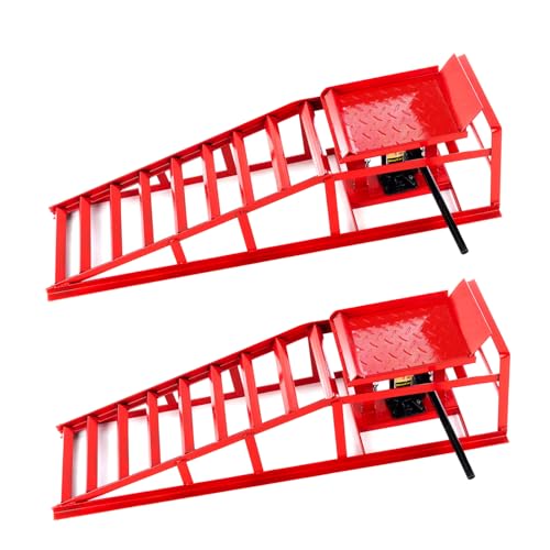 FIREND Auffahrrampe hydraulisch Wagenheber 5000kg Rampe Verladerampe 5T STRONGLIFT ST5T 2Stk. von FIREND