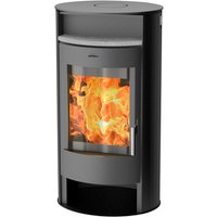 FIREPLACE Kaminofen »Borneo«, Stahl, 6 kW, BxHxT: 55 x 101,7 x 48,7 cm, oval - schwarz von FIREPLACE