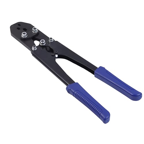 Crimpwerkzeuge HS-5100A Schwerlast Drahtseilverbinder Crimpzange mit Crimp & Cut Funktion B-Typ Crimper für Batterie-Laschen Drahtseilverbinder Offene Zylinderklemmen (5100) von FIRETIDE