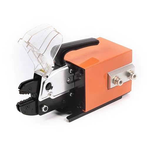 Pneumatische Crimpzange AM-10 Luftbetriebene Drahtklemmen-Crimpzange bis zu 16 mm² mit 4 Sets von Schneideisen für isolierte Terminals, Luftschlauch-Reparatur, Kommunikations von FIRETIDE