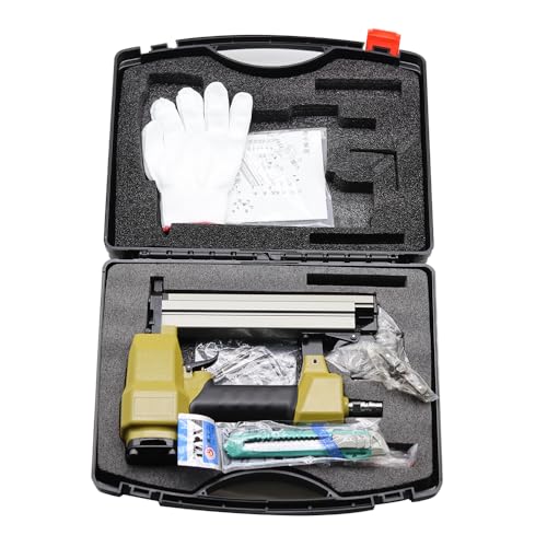 Pneumatischer V-Nagler Bilderrahmen Joiner V1015 Professionelle DIY Rahmen-Nagelpistole Power Joining Tool für Rahmenbefestigung (mit 10#Ecknägeln) von FIRETIDE