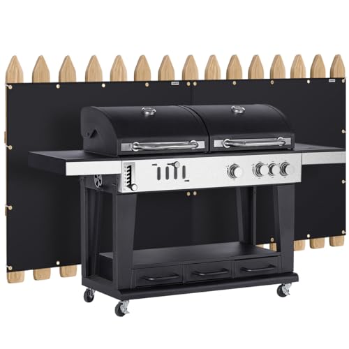 100x300cm Feuerschutzmatte dem Grill, Feuerfeste Abdeckung und Bildschirmschutz für Deck Zaun, Geländer, Gasgrill, Herd und Ofen, Feuerfeste Hitzeschild hinter Grill Wand für den Außenbereich von FIREWESS