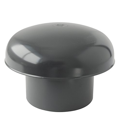 FIRST PLAST CDVM125A Ventilationskappe Kopf Salator aus PVC, Schwarz, ø 125 mm von First Plast