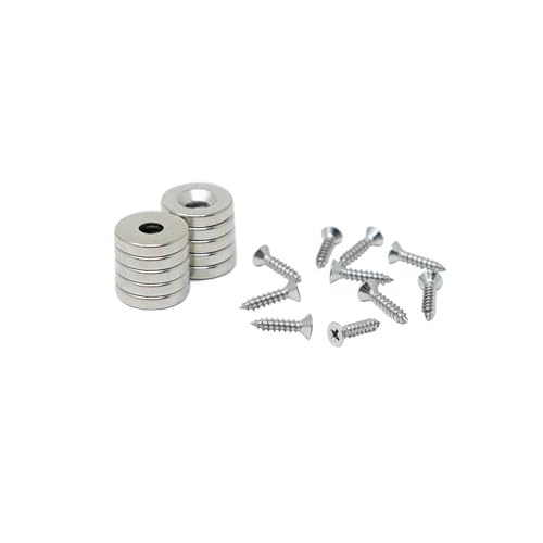 Neodym Counterunk Magnete & Schraubenpackungen Für Möbelfixierungen, Hängende Grafiken und Geschlossene Zeichnen - 10mm Durchmesser - Norden Neodym Counterunk Magnete & Schraubenpackungen Für Möbelfixierungen, Hängende Grafiken und Geschlossene Zeichnen - 10mm Durchmesser - Norden von first4magnets