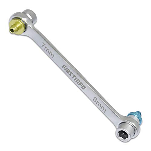 Firstinfo F3524A 7 mm und 8 mm Mini-Bremsenentlüfter, Doppelendschlüssel, 6-Punkt-Stecknuss, für Automobil- und Motorrad-Bremsenentlüftung von FIRSTINFO TOOLS FIT YOUR NEEDS