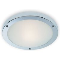 Firstlight Rondo - 1 Light Flush Deckenleuchte Chrom, Opalglas IP54, E27 von FIRSTLIGHT PRODUCTS