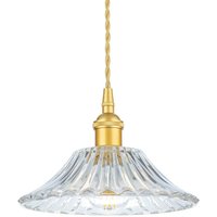 Firstlight Wilshire Dome Pendelleuchte Satin Gold mit dekorativem Glas von FIRSTLIGHT PRODUCTS