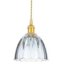 Firstlight Wilshire Dome Pendelleuchte Satin Gold mit dekorativem Glas von FIRSTLIGHT PRODUCTS