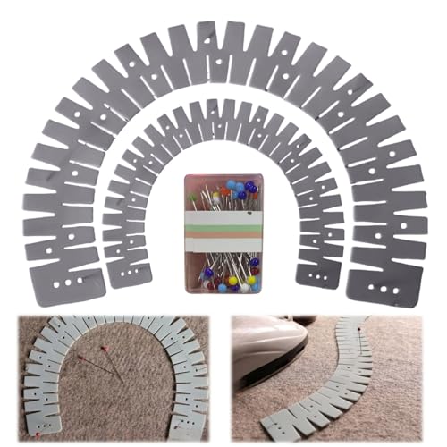 2 Teiliges Flexibles Silikon Säumen Set Für Nahtlos Nähprojekte Hitzebeständiger Herrscher Mit Antislip Messloch Professionelle Nähhilfe Zum Säumen von FIRSTXIU