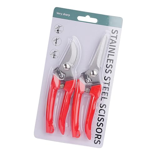 2pcs Garten Schnittschere Handheld Schere Hochleistungsgarten Bypass Beschneidungsschere Tree Trimmer Secateure Hand Pruner Gartenschere von FIRSTXIU