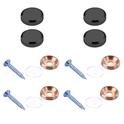 4pcs Billboards Dekorative Nägel Glasfestern Zink Legierungen Dekorationsschraube Abdeckungen Glasfixiernägel Dekorative Kappen Flache Kappen von FIRSTXIU