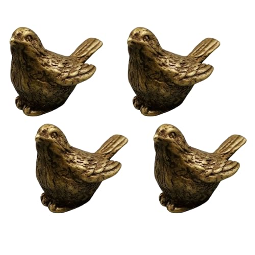 4pcs Kupfer Vogel Antike Skulptur Badbad Dekorative Sperle Figur Für Gartenbrunnen Hinterhof Ornament Antique Vogeldekoration von FIRSTXIU
