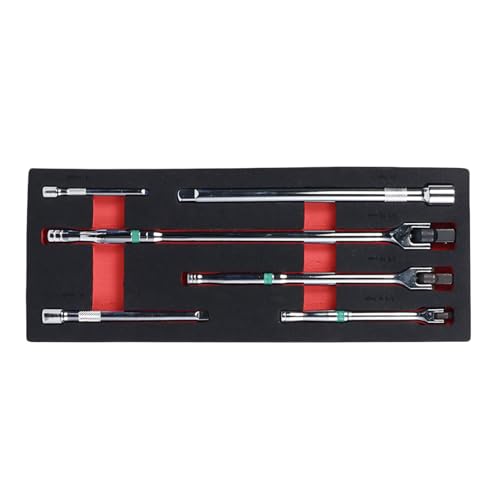 6-teiliges Breaker Rod Set 1/4 Zoll 3/8 Zoll 1/2 Zoll Antriebe Heavy Duty Breaker Rod Drehbarer Kopf Metall für einfache Lagerung von FIRSTXIU