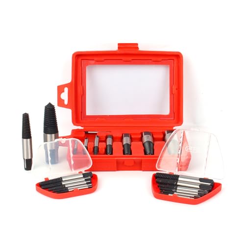 8pcs Funktionale Rohre Schraubextraktor Set Manuelles Installationswerkzeug Für Beschädigte Stirnschraubenentfernung Wasserrohre Werkzeug Kohlenstoffstahlschraubextraktor von FIRSTXIU