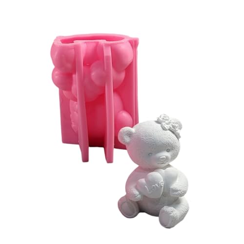 Bären Figur Kerzenform Schimmel Gipsummissform Home Dekoration Formen Handgefertigter Schmuck Für Aromatherapys Enthusiasten Flexibler Silikonform von FIRSTXIU