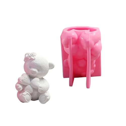 Bären Figur Kerzenform Schimmel Gipsummissform Home Dekoration Formen Handgefertigter Schmuck Für Aromatherapys Enthusiasten Flexibler Silikonform von FIRSTXIU