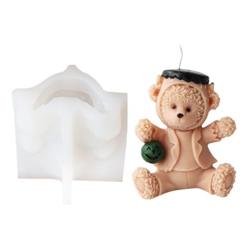 Bären Silikonkerzenformen Aromatherapie Seifenharz Epoxy Wachsform Temperaturresistent Formen Hausdekoration Kuchenform von FIRSTXIU