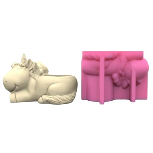 Einzigartige Einhörner Blumentöpfe Form 3d Tiervase Silikonform Sukkulente Pflanzer Ornamente Blumenpot Form BRÜFUNG von FIRSTXIU