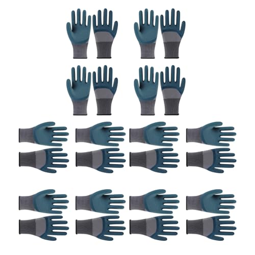 FIRSTXIU 12 Paar Sicherheitsarbeit Handschuhe Anti Schlupf Latexbeschichtete Handschuhe Für Gartenlagerfischerei Verschleiß Resistenter Atmungsaktiver Konstruktion von FIRSTXIU