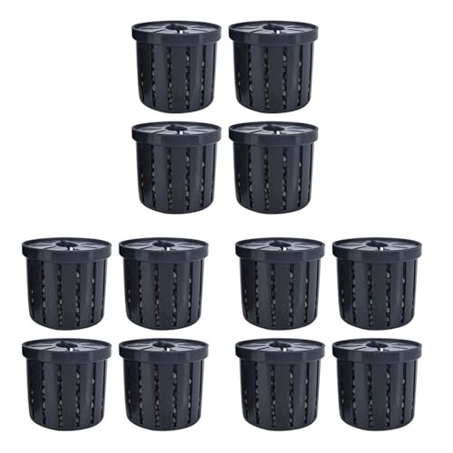 FIRSTXIU 16pcs Hydroponische Pflanzkorb Wasserpflanze Grasbehälter Hydroponik Tassen Für Hobbyisten Und Professioneller Schwarzer Pflanzenkorb von FIRSTXIU