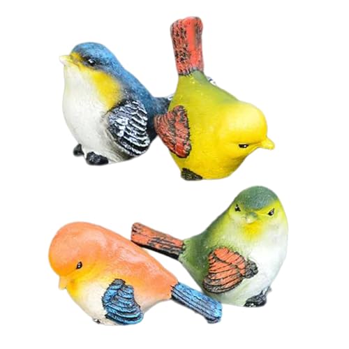 FIRSTXIU 4pcs Miniatur Vogel Dekorative Figuren Vogelfiguren Tiermodell Gartendekorationen Pflanzenblumungsschmuck Rasen Ornamente FIRSTXIU 4pcs Miniatur Vogel Dekorative Figuren Vogelfiguren Tiermodell Gartendekorationen Pflanzenblumungsschmuck Rasen Ornamente von FIRSTXIU