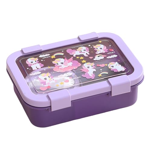 FIRSTXIU Benutzerfreundliche Kunststoff Lebensmittel Aufbewahrungsbox Separate Fächer Cartoon Styles Mittagessen Verwenden von FIRSTXIU