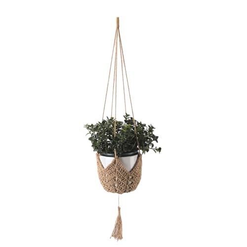 FIRSTXIU Blumentöpfe Tasche Hängende Handgefertigte Webseilseilweben Freien Freien Gärtnere Dekorative Blumentöpfe Hängende Korb Büro Pflanzen Dekorationen von FIRSTXIU
