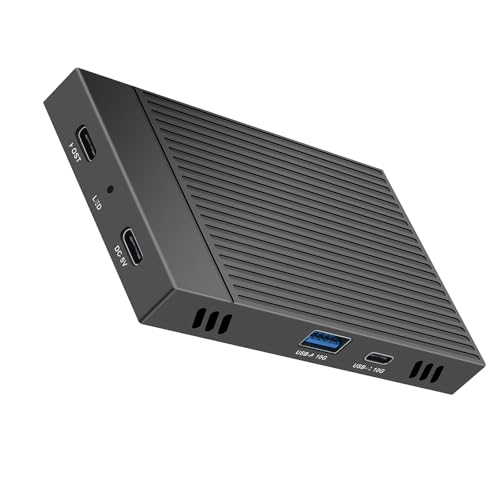 FIRSTXIU Doppelschacht Solid States Festplattengehäuse Aluminium USB3.2 10 Gbit/s USB C Solid States Festplatten Dockingstation Für 2230/2242/2260/2280 Solid States Festplatten von FIRSTXIU