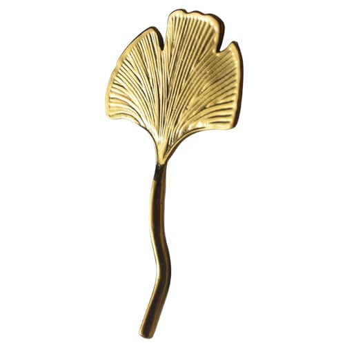 FIRSTXIU Edelstahl Ginkgos Blatt Stäbchen Rest Gabel Löffel Rack Küchentischhalter Esstisch Dekoration Lebensmittelqualität Edelstahl Stahl von FIRSTXIU
