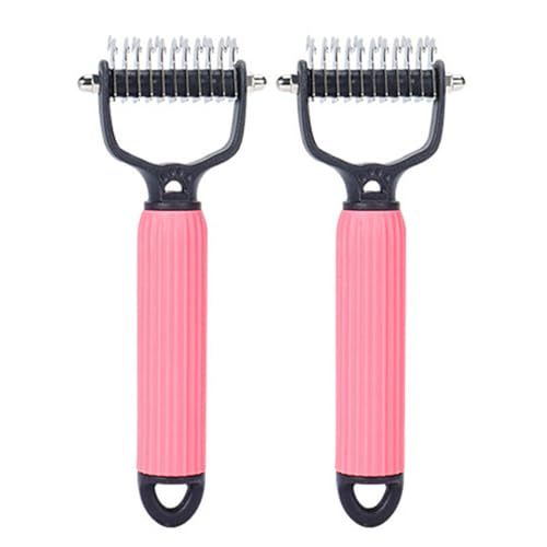 FIRSTXIU Ergonomische Haustierhaarentfernung Kamm Pflegewerkzeug Für Hausreisen Effektive Losen Pelzen Deshedding Pinsel Für Hundekatzen 2PCS Ergonomisches Deshedding Werkzeug von FIRSTXIU
