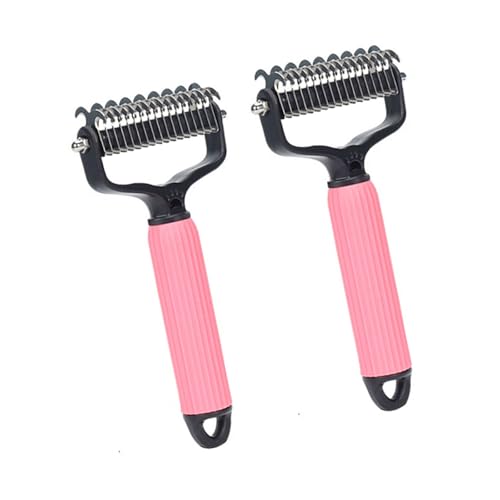 FIRSTXIU Ergonomische Haustierhaarentfernung Kamm Pflegewerkzeug Für Hausreisen Effektive Losen Pelzen Deshedding Pinsel Für Hundekatzen 2PCS Ergonomisches Deshedding Werkzeug von FIRSTXIU