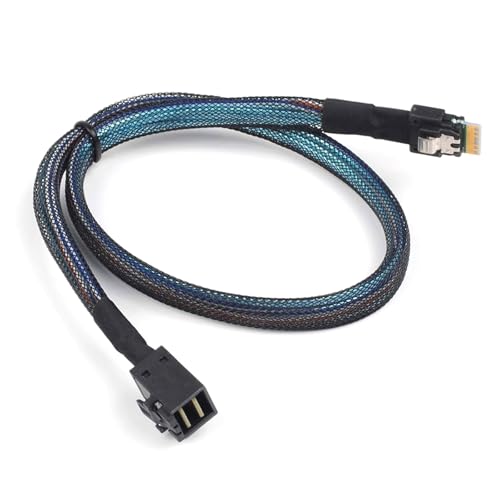 FIRSTXIU Flexibler PCIE4.0 Slimline SFF8654 4i 38p Zu SFF8643 Kabel Für Zuverlässigkeitsserververbindung 80MOHM Mostimpedanz PCIe Slimline Kabel von FIRSTXIU