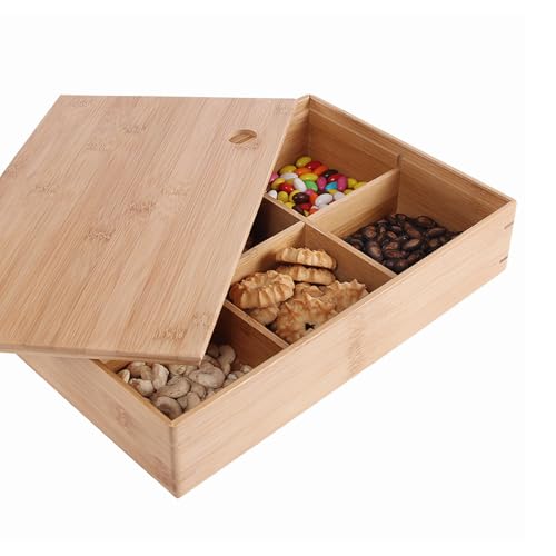 FIRSTXIU Holz 6 Gitter Snacks Tablett Mit Deckelmulti Kompartiment Organisator Für Lebensmittelaufbewahrung Küchenarbeitsplatte Home Dekoration Versiegelte Snacks Tablett Mit Neun Abschnitten FIRSTXIU Holz 6 Gitter Snacks Tablett Mit Deckelmulti Kompartiment Organisator Für Lebensmittelaufbewahrung Küchenarbeitsplatte Home Dekoration Versiegelte Snacks Tablett Mit Neun Abschnitten von FIRSTXIU