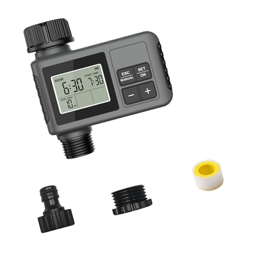 FIRSTXIU Intelligente Gartenbewässerungs Controller Einstellbare Intervalle Regensensoren Technologie IPX5 Schutz Für Batteriebetriebene Wassertimer Für Pflanzliche Batterie von FIRSTXIU