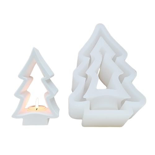 FIRSTXIU Kerzenhalter-Silikonformen für Weihnachtsbaum-Halter zur Herstellung von Gussteilen, Bastelbedarf FIRSTXIU Kerzenhalter-Silikonformen für Weihnachtsbaum-Halter zur Herstellung von Gussteilen, Bastelbedarf von FIRSTXIU