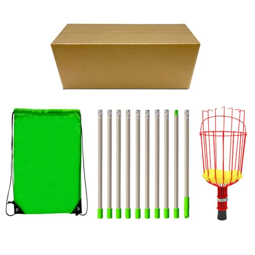 FIRSTXIU Leichtes Aluminiumauslauf Obst Pickers Werkzeug Mit Nonslip Grip Orchards Harvesting Tool Für Und Bauernhöfe Verwenden EIN Verstellbares Teleskopstab von FIRSTXIU