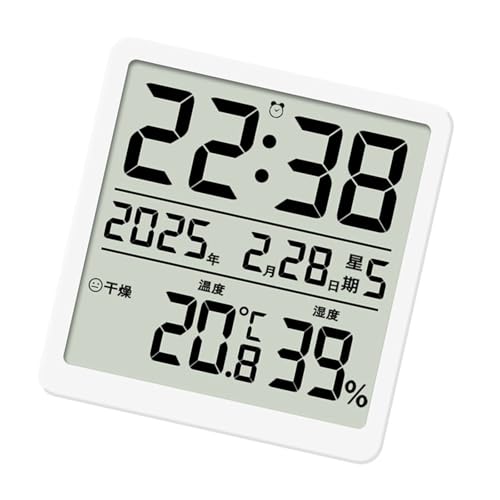 FIRSTXIU Magnetischer Digitaler Wecker Mit Datumszeit Temperaturfeuchtigkeit LCD Anzeige Batteriebetrieben Für Moderne Häuser Decors Innentemperaturfeuchtigkeitsmonitor FIRSTXIU Magnetischer Digitaler Wecker Mit Datumszeit Temperaturfeuchtigkeit LCD Anzeige Batteriebetrieben Für Moderne Häuser Decors Innentemperaturfeuchtigkeitsmonitor von FIRSTXIU