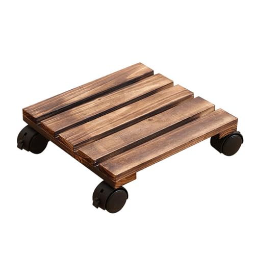 FIRSTXIU Massivholz Quadratische Blumentöpfe Holzhalter Mit Rädern Pflanzer Basis Feste Mobile Pflanzer Basis Für Bewegliche Pflanzenständer Innenbereich von FIRSTXIU