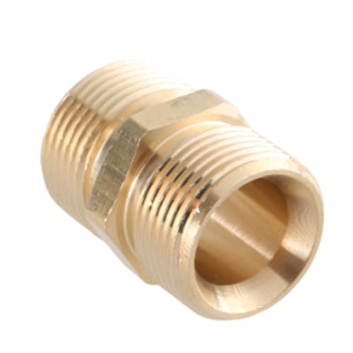 FIRSTXIU Messingdruckunterlegscheibeschlauch Extender M22 15 Mm Bis M22 14 Mm Mann Einfacher Installation Hochdruckschlauchverlängerungsstecker Waschanschlussadapter von FIRSTXIU