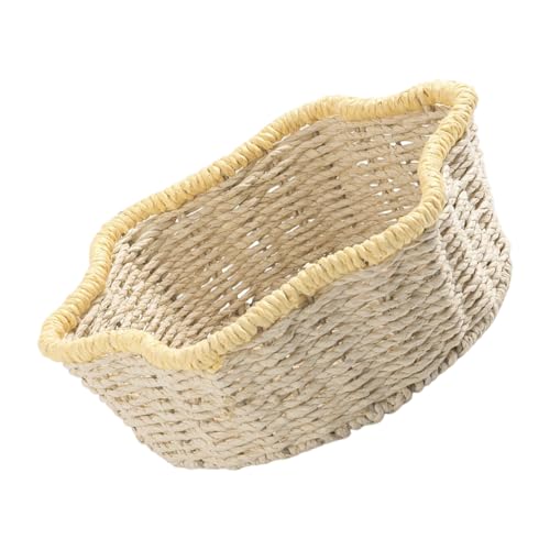 FIRSTXIU Natural Papierkabel Dekoration Korb Compactd Mehrzweck Desktop Pflanzer Und Home Storage Leichter Eisenrahmen Speicherbehälter von FIRSTXIU