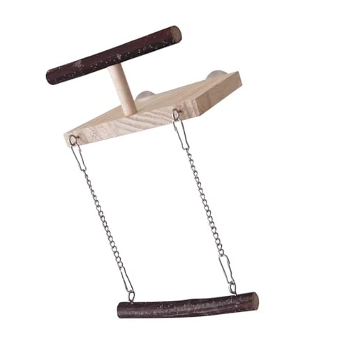 FIRSTXIU Naturholzpapageien Plattform Bird Spielbereich Barchen Hängende Käfig Accessoire Mit Multilayer Für Papageien Birdcage Hängematte Leiter von FIRSTXIU
