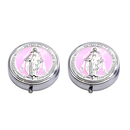 FIRSTXIU Rosenkranz Schmuckschachtel Metall Religiöse Schmuckstücke Katholische Christliche Römische Rosenkranz Keeking Fall Gebet Bead Eucharistischer Schmuck von FIRSTXIU