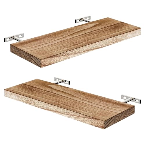 FIRSTXIU Set Von 2 Zeitgenössischen Paulownia Holzregalen Wandmontierte Schwimmende Ladung Benutzerfreundlicher Schlafzimmer Küche Dekors Raumsparende Dekorationsregal FIRSTXIU Set Von 2 Zeitgenössischen Paulownia Holzregalen Wandmontierte Schwimmende Ladung Benutzerfreundlicher Schlafzimmer Küche Dekors Raumsparende Dekorationsregal von FIRSTXIU