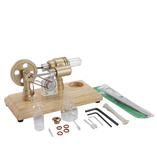 FIRSTXIU Single Zylinder Stirlings Motor Motor Dampf Wärmeausbildung Modell Spielzeug Elektrizität Generatoren Hochtechnologische Schreibtisch Ornamente Bildungsmodell von FIRSTXIU